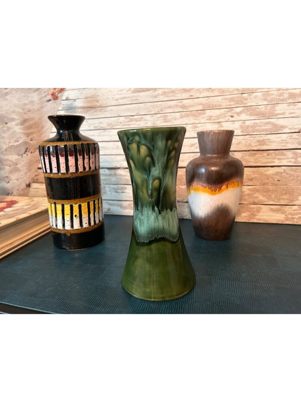 Vintage Decorative Vases Set of 3, Kris’s Italy, W.German Pottery, Ceramic